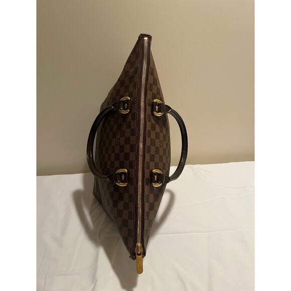 Louis Vuitton Saleya MM Damier Ebene Tote EXCELLENT Shoulder Bag Brown Leather - Picture 12 of 16